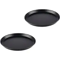 Aps Pizzavorm Rond - Pizzapan Ongecoat Staal - Professioneel Bakken - Ø30cm - Set van 2