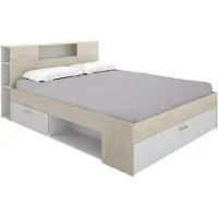 Vente-unique Bedframe hout natuurlijk licht 180 x 200 cm