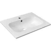 Hak Sidra Kunstmarmeren wastafel 61x46cm, wit