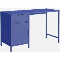 Sweeek Kinderbureau metaal 1 deur en 1 lade Blauw