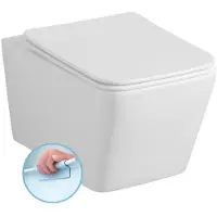 Sapho Porto hangtoilet, randloos, 36x52cm, wit