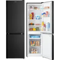 Inventum KV1500B Low Frost energiezuinige koel-vriescombinatie - 150 cm hoog - 174 liter - Energielabel D - Vrijstaand - Zwart
