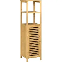 OEM IPTRADING Badkamerkast - Badkamerkast Hoog - Badkamerkast Bamboe - Kolomkast Badkamer