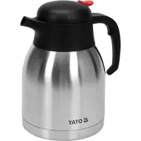 YATO YG-07013, 1,5 l Thermoskan Zwart, Roestvrijstaal, Polypropyleen (PP), Roestvrijstaal, Dagelijks gebruik