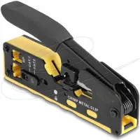 DeLOCK Crimping Tool for 6P/8P RJ45/RJ11 plugs Cat. 5/6/7 with cutter and stripper