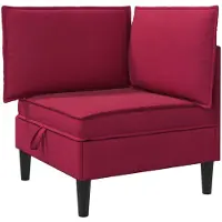 vidaXL Sofa met opslag Wijnrood Fluweel