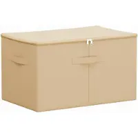 vidaXL Opbergbox Nonwoven stof 60 x 43 x 35 cm 90,3 L Crèmekleurig