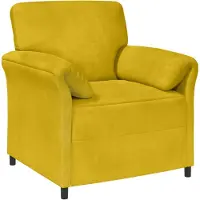 vidaXL 1-Zits Bank Geel 88 x 83 x 95 cm Fluweel