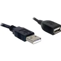 DeLOCK 82457 USB-kabel USB 2.0 USB-A stekker, USB-A bus 0.15 m Zwart