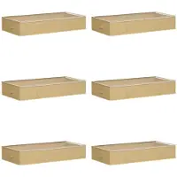 vidaXL Opbergdoos met transparant bovenraam 6 st Nonwoven stof 90 l