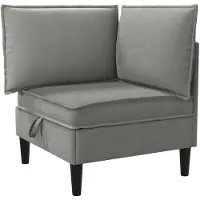 vidaXL Hoek Sofa met Opbergruimte Donkergrijs Fluweel