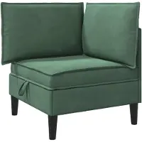 vidaXL Sofa met opslag Zeegroen Fluweel
