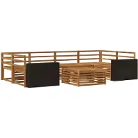 vidaXL Buiten bank set 7 pcs Naturel Massief Acacia Hout