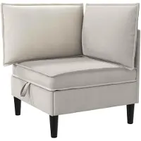 vidaXL Hoek Sofa met Opbergruimte Havermout Fluweel