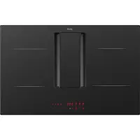 Etna AKI380ZT - Inductiekookplaat met Geïntegreerde Afzuiging – 80 cm – 4 Kookzones – Centrale Sliderbediening – Boostfunctie – Recirculatie of Luchtafvoer – Inbouwmaat 750x490 mm – Energielabel A