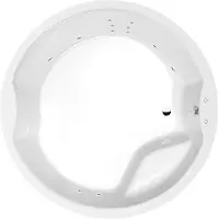Polysan Royal Round Whirlpoolbad, 172x172x49cm, Attraction Hydro, chroom