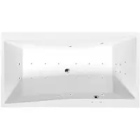 Polysan Quest Whirlpoolbad, 190x100x49cm, Attraction Hydro-Air, chroom