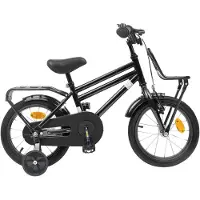 vidaXL Kinderfiets 12 Inch voor 2-4 jaar oud Zwart