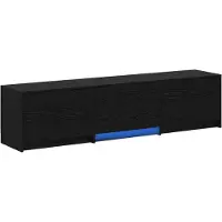 vidaXL TV-kast met LED 165 x 34 x 40 cm Zwart eiken Geconstrueerd hout