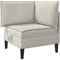 vidaXL Sofa met opslag Crèmekleurig Fluweel