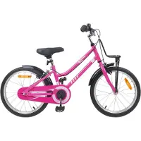 vidaXL Kinderfiets 18 Inch voor 5-7 jaar oud Roze en Zwart