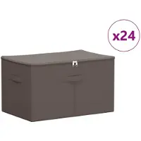 vidaXL Opbergbox 24 st Nonwoven stof 55 x 35 x 32 cm 61,6 L Grijs