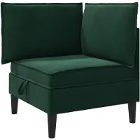 vidaXL Sofa met opslag Donkergroen Fluweel