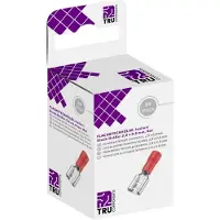 TRU COMPONENTS T1904C040 Assortiment hulzen voor platte stekkers Insteekbreedte: 2.80 mm Insteekdikte: 0.80 mm 180 ° De