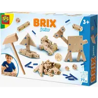 SES Creative Bouwwerf Speelset - 77 Onderdelen - Brix Junior - - OneSize - Blokken