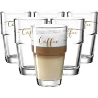 Leonardo Koffieglas Solo 410 ml (Set van 6)