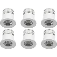 Velvalux LED Veranda Spot Verlichting 6 Pack - Velvalux - 3W - Warm Wit 3000K - Inbouw - Rond - Mat Wit - Aluminium - Ø31mm