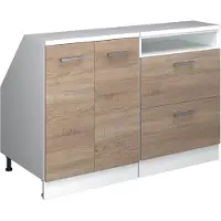 Vicco R-Line Keukenkast voor schuine wand – 120 cm Set van 2 kastrompen 60 cm diepte Sonoma