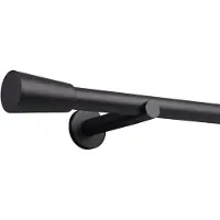 Deco-raum Gordijnroede op maat, 25 mm, zwart, met conische vorm - Serie Style – 270 cm