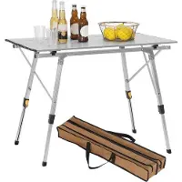 OEM Opklapbare picknicktafel, aluminium, 90x52 cm, in hoogte verstelbaar, reistafel