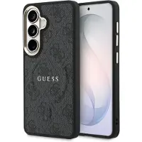 GUESS 4G Leather Backcover met MagSafe voor de Samsung Galaxy S26 - Gold Edge - Black