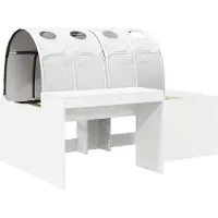 vidaXL Bedframe met Tunnel met plank 3 st Wit Bewerkt hout
