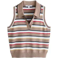 Next Gebreide top donkerbeige / navy / rood / wit