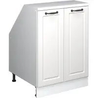 Vicco R-Line Keukenkast voor schuine wand – 60 cm met 2 deuren, kastromp 60 cm diepte Wit Landhuis