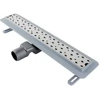 OEM RVS-afvoer voor douches met een draaimechanisme van 50 cm, beschermd tegen roest en onaangename geuren dankzij de ABS-aansluiting.