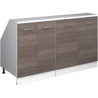 Vicco R-Line Keukenkast voor schuine wand – 140 cm Set van 2 kastrompen 60 cm diepte Edel grijs