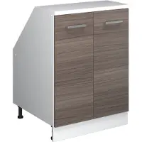 Vicco R-Line Keukenkast voor schuine wand – 60 cm met 2 deuren, kastromp 60 cm diepte Edel grijs