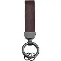 Akzent Unisex Sleutelhanger Alec sleutelhanger van echt leer en roestvrij staal