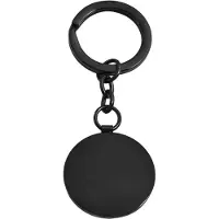 Akzent Unisex Sleutelhanger Flynn sleutelhanger van roestvrij staal met graveerplaatje, rond