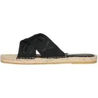 Superdry Dames Zwarte espadrilles met gekruiste banden (40), Stof, Plat, Geen, Casual WF310221A