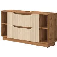 Vicco Wastafelonderkast Lotta Kasjmier 119.2 x 62.5 cm met 2 laden, Model 58676