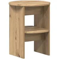vidaXL Bijzetkast Artisan Eik Ø40 x 50 cm Geconstrueerd hout