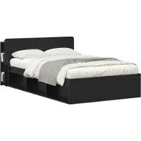 vidaXL Hoofdeinde Kast Zwart 135 x 18,5 x 80 cm Geconstrueerd hout