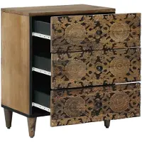 vidaXL Bedkast met lade Bruin 50 x 33 x 60 cm Massief Mango Hout
