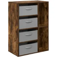 vidaXL Dressoir Gerookt eiken 60 x 33,5 x 84 cm