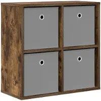 vidaXL Dressoir met lade Rook Eiken 59,5 x 27 x 57 cm